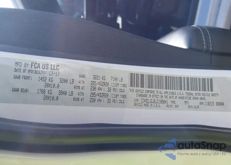 2018 Dodge Durango Srt Awd from USA, damaged, VIN 1C4SDJGJ6JC186841